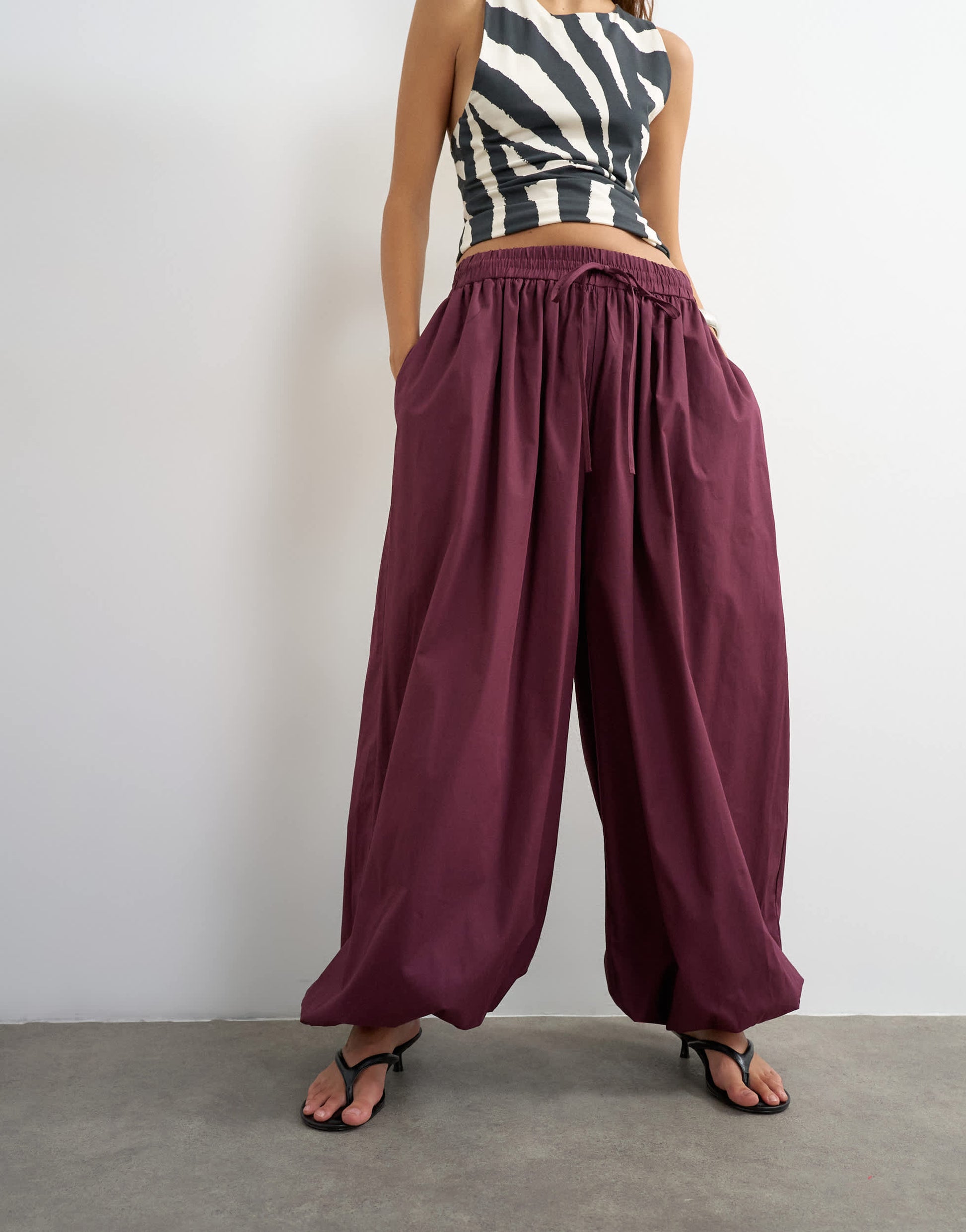 Topshop extreme balloon trouser in fig