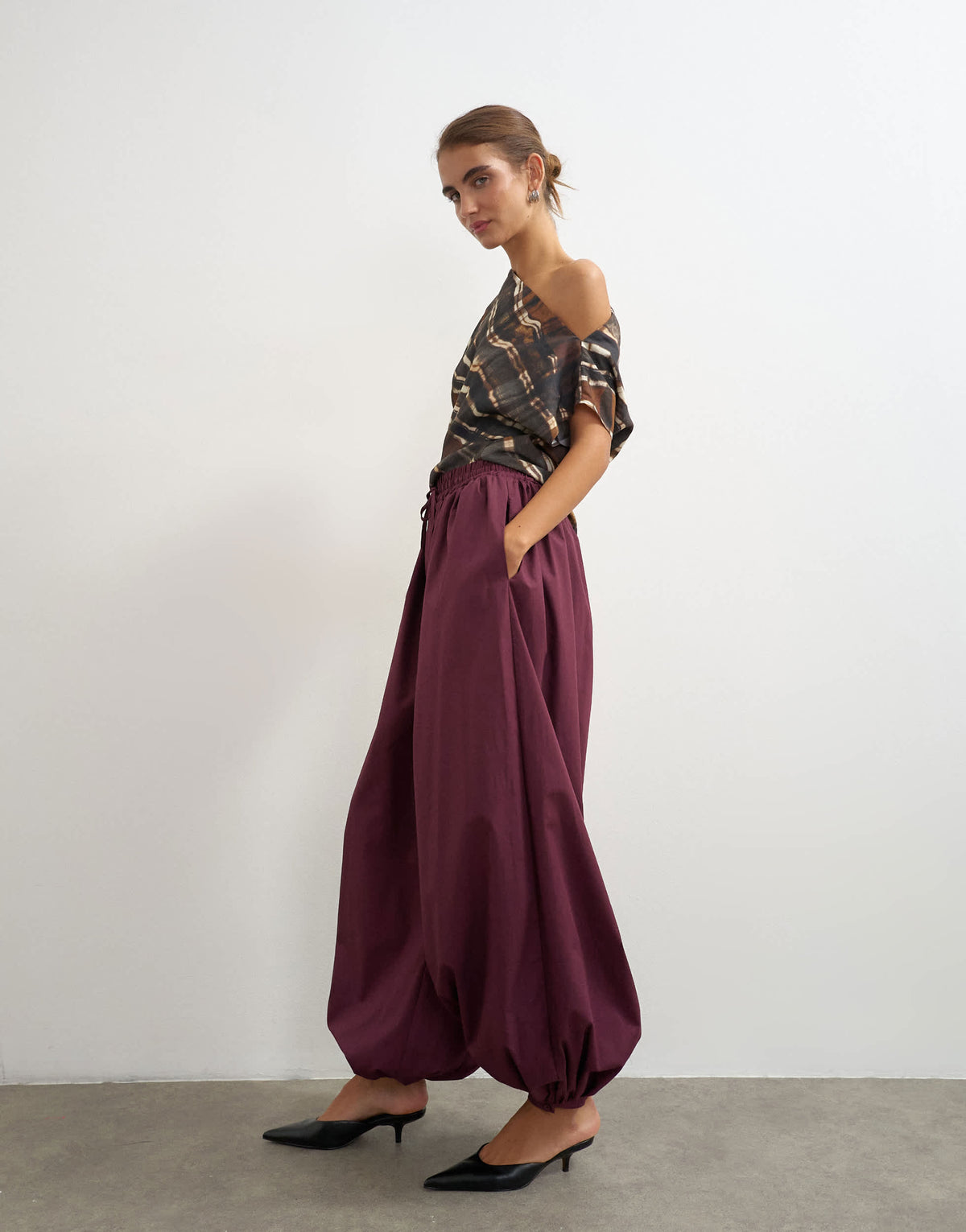 Topshop extreme balloon trouser in fig