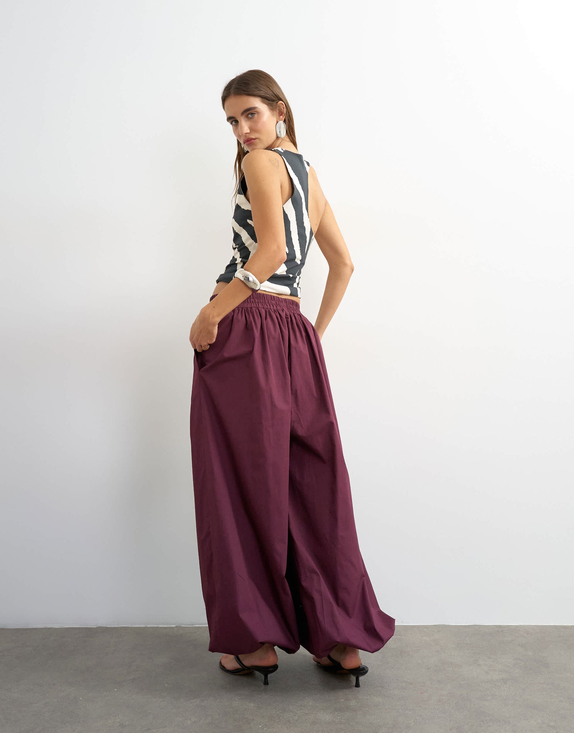 Topshop extreme balloon trouser in fig