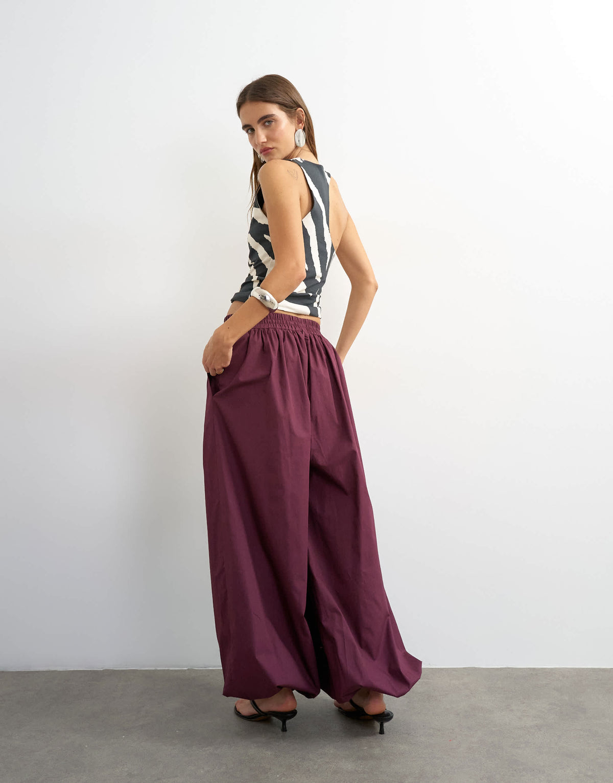 Topshop extreme balloon trouser in fig