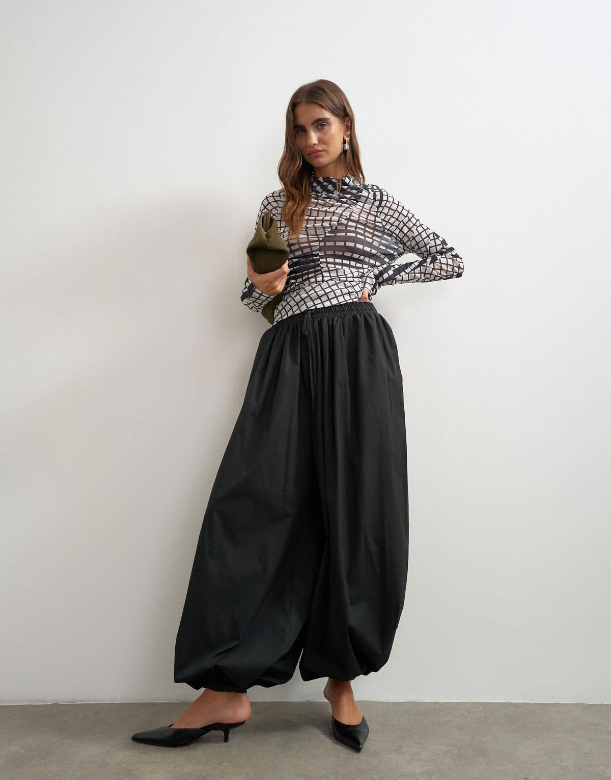 Topshop extreme balloon trouser in black