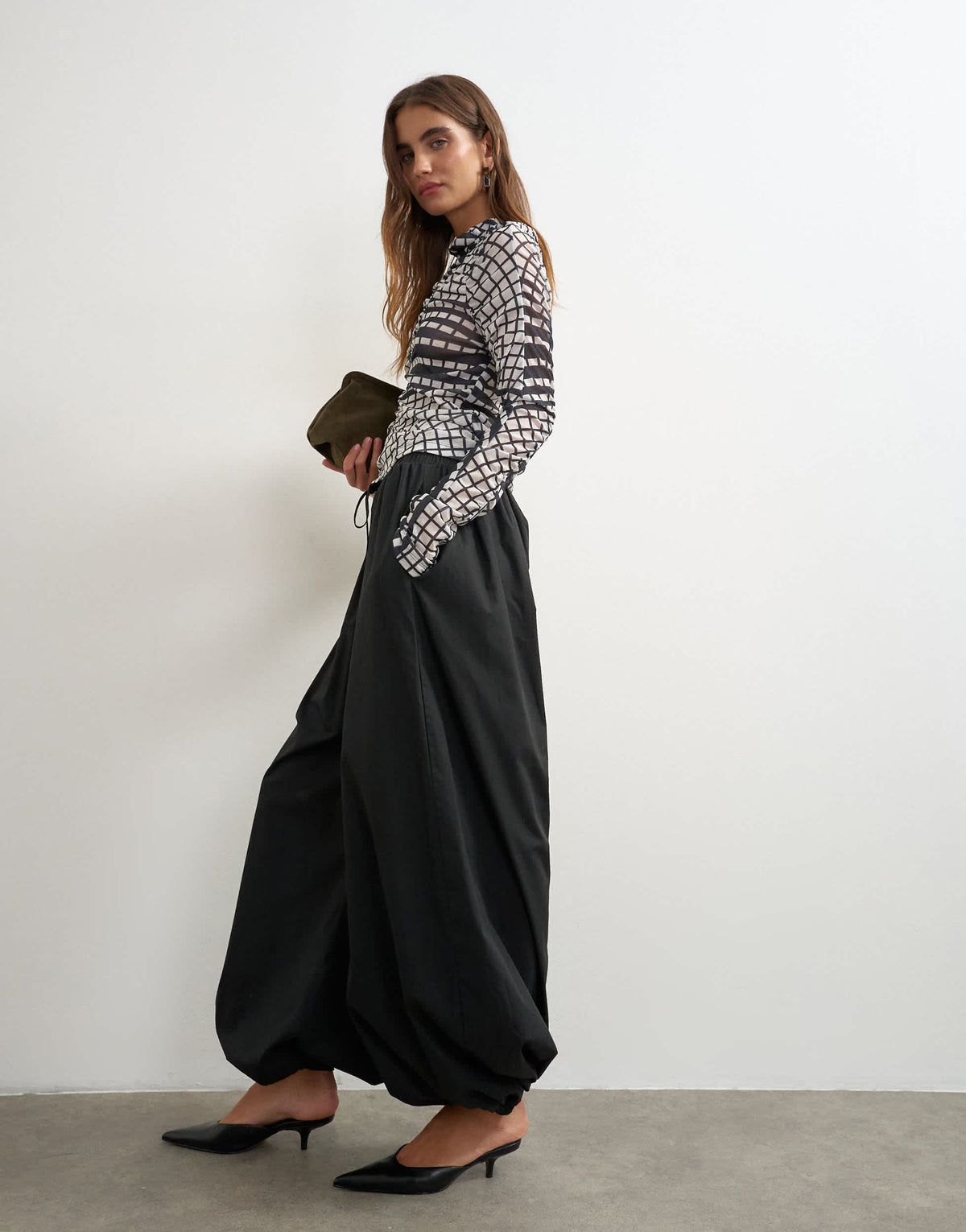 Topshop extreme balloon trouser in black