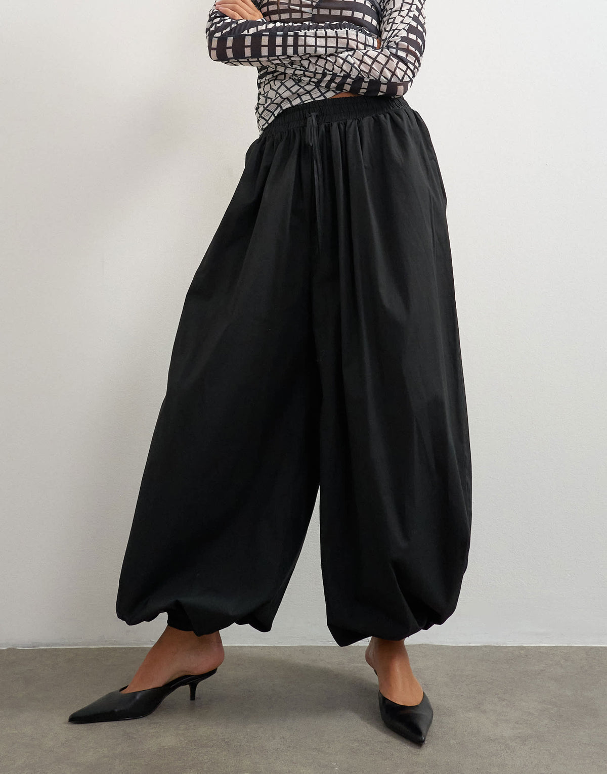 Topshop extreme balloon trouser in black