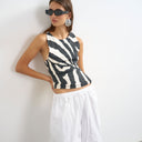 Asymmetrisches Racerback-Top von Topshop im Zebradruck