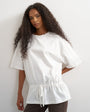 Topshop tie waist tee in white