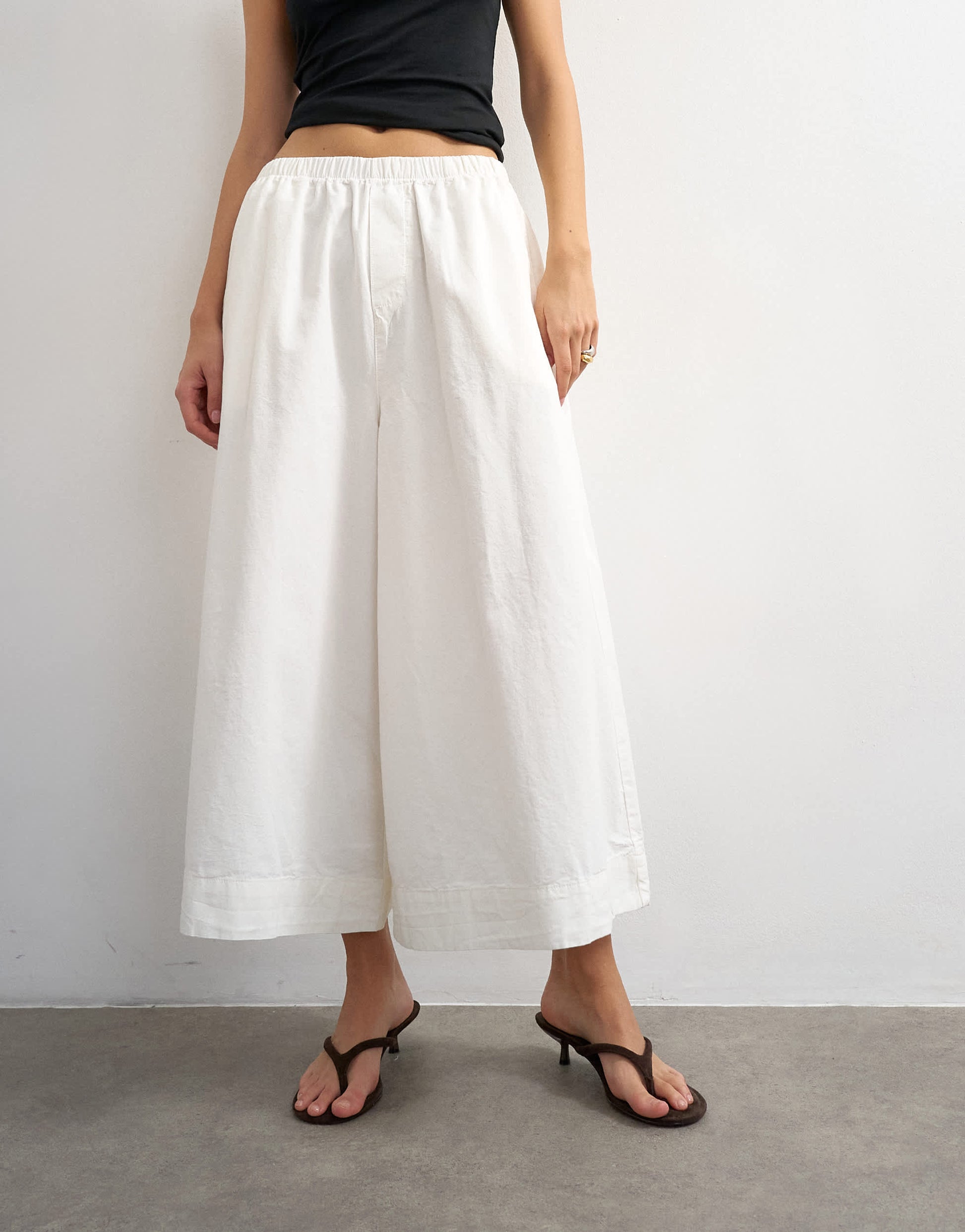 Topshop A line culotte in ecru