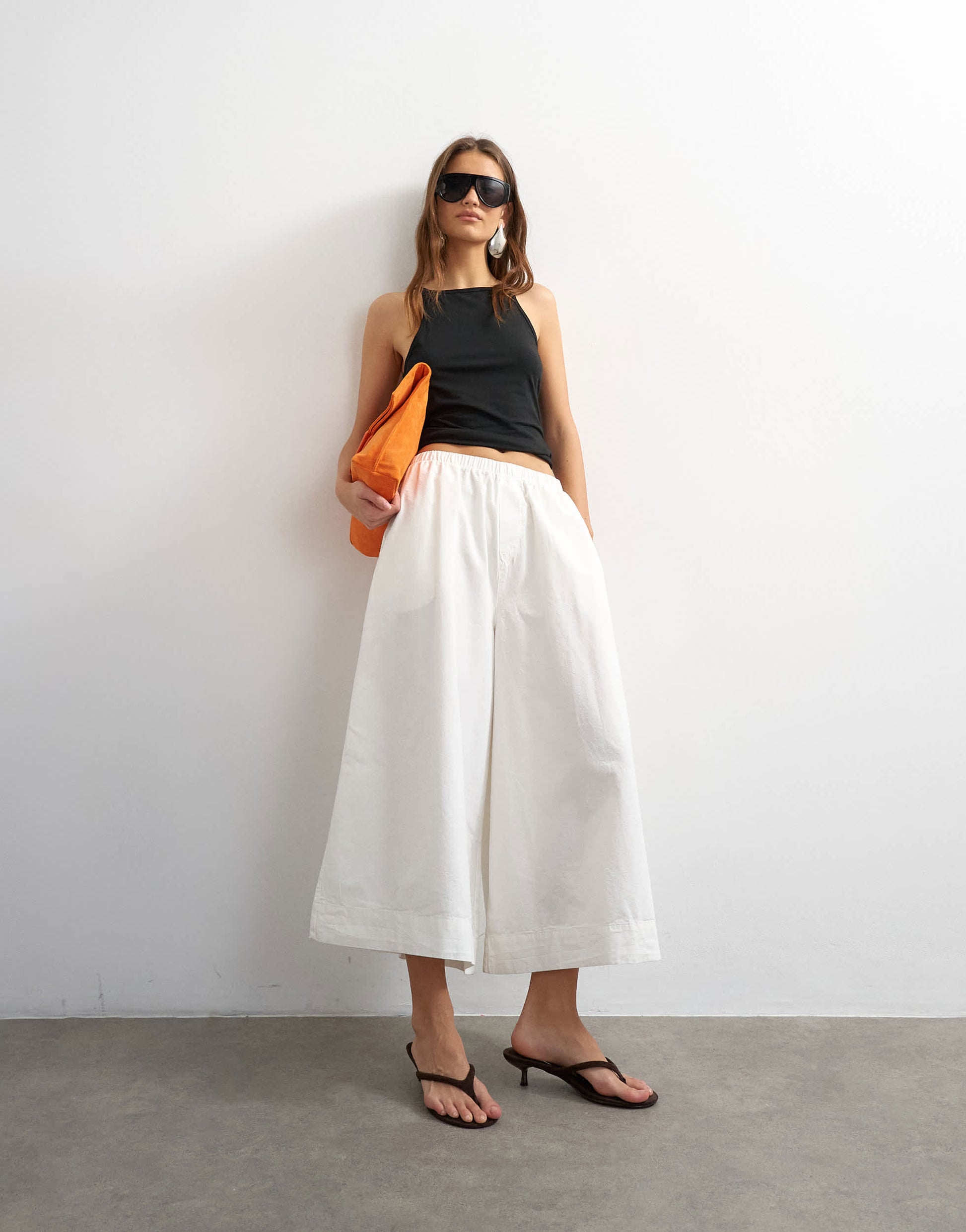 Topshop A line culotte in ecru