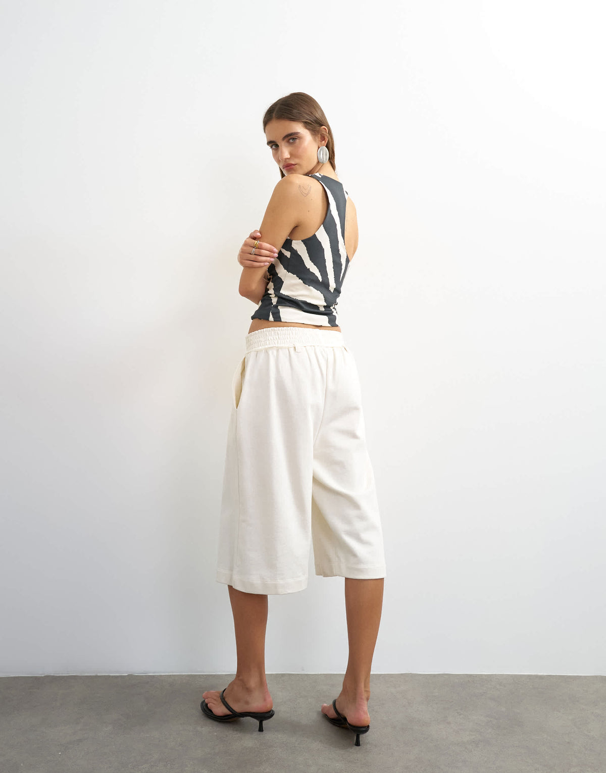 Topshop board shorts in ivory
