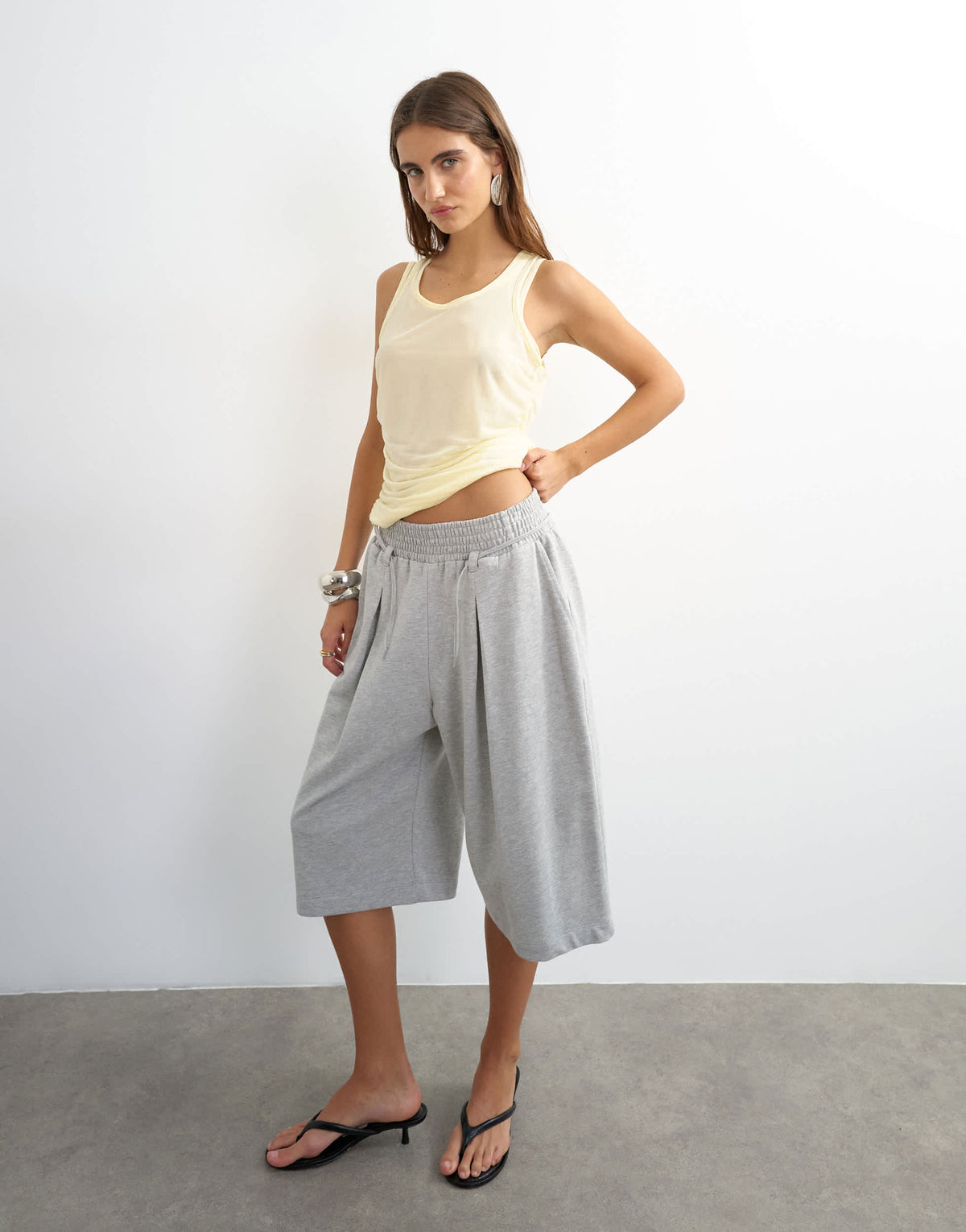 Topshop board shorts in grey marl