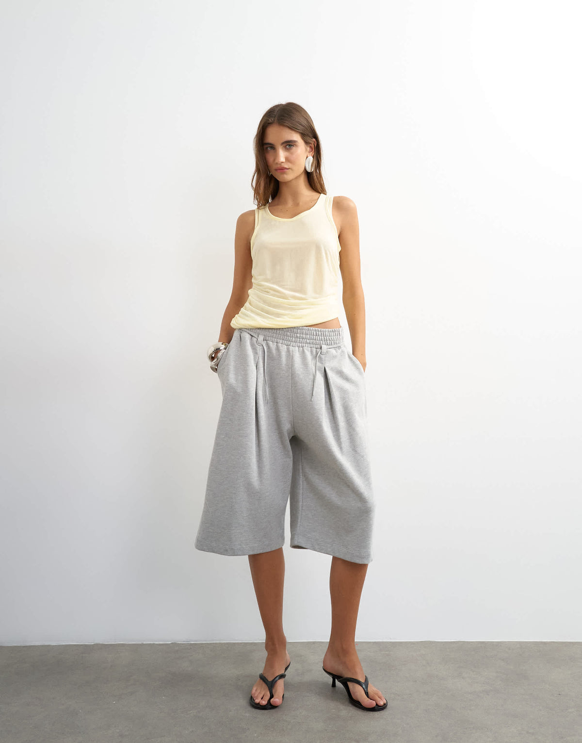 Topshop board shorts in grey marl