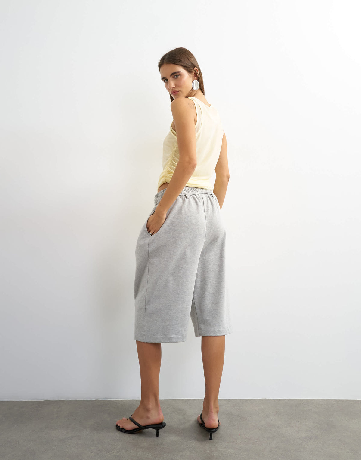 Topshop board shorts in grey marl