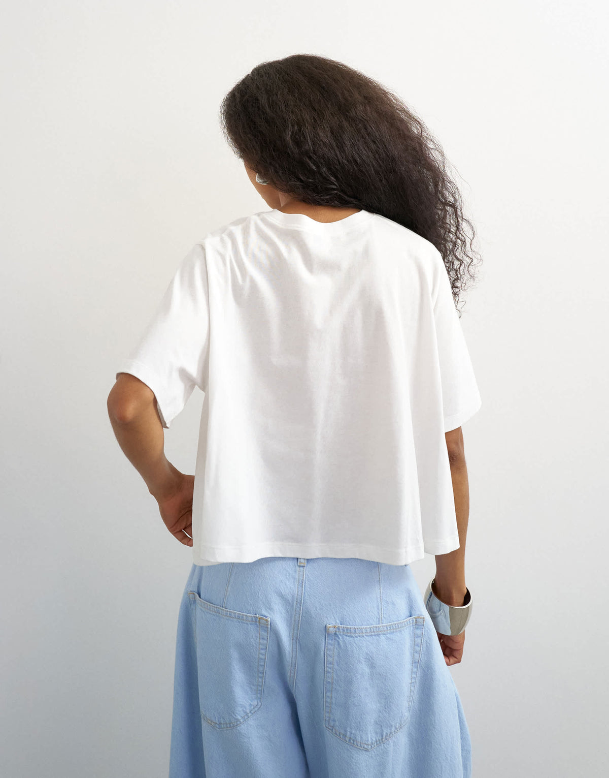 Topshop trapeze tee in ecru