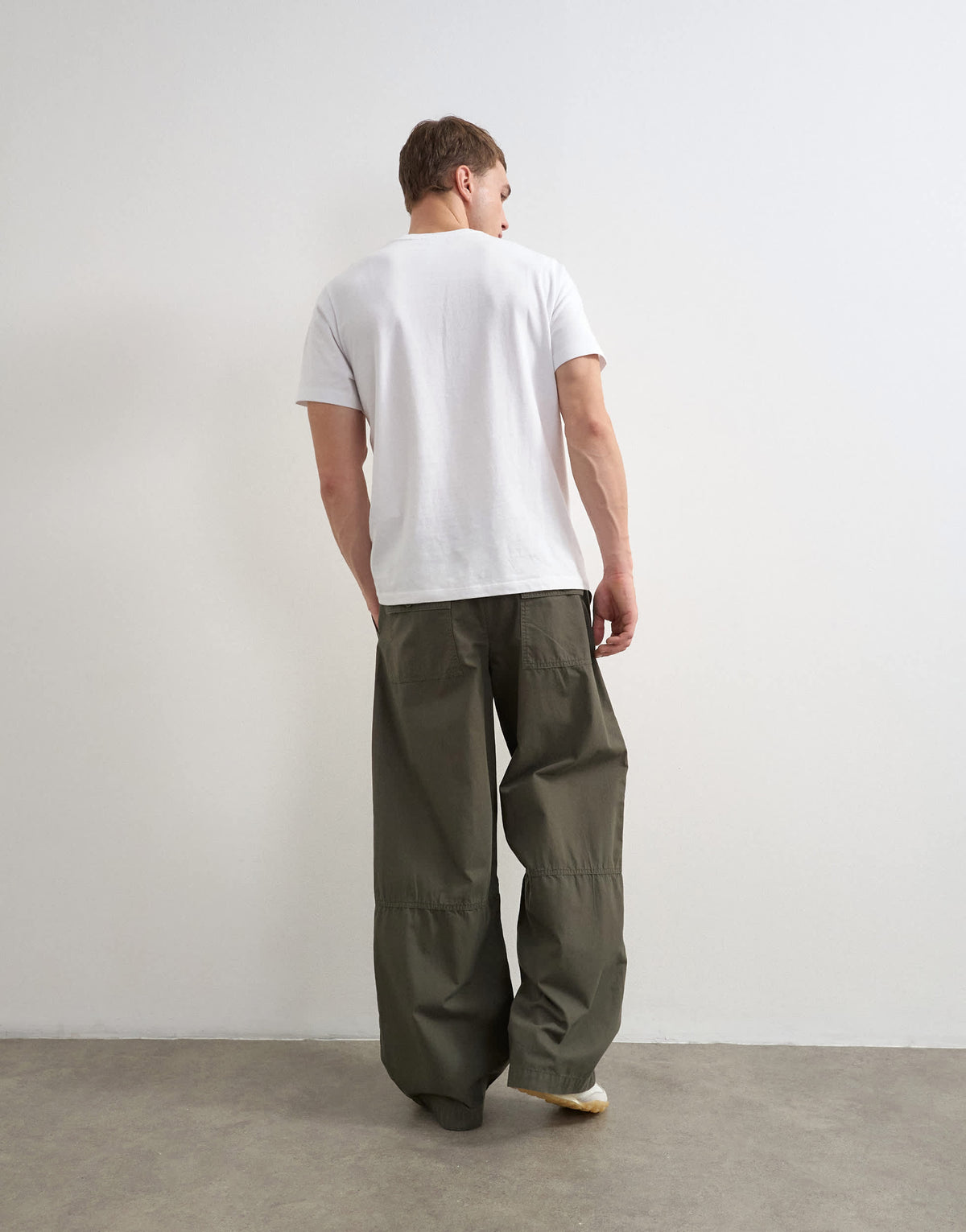 Topman baggy fit ripstop trouser in khaki