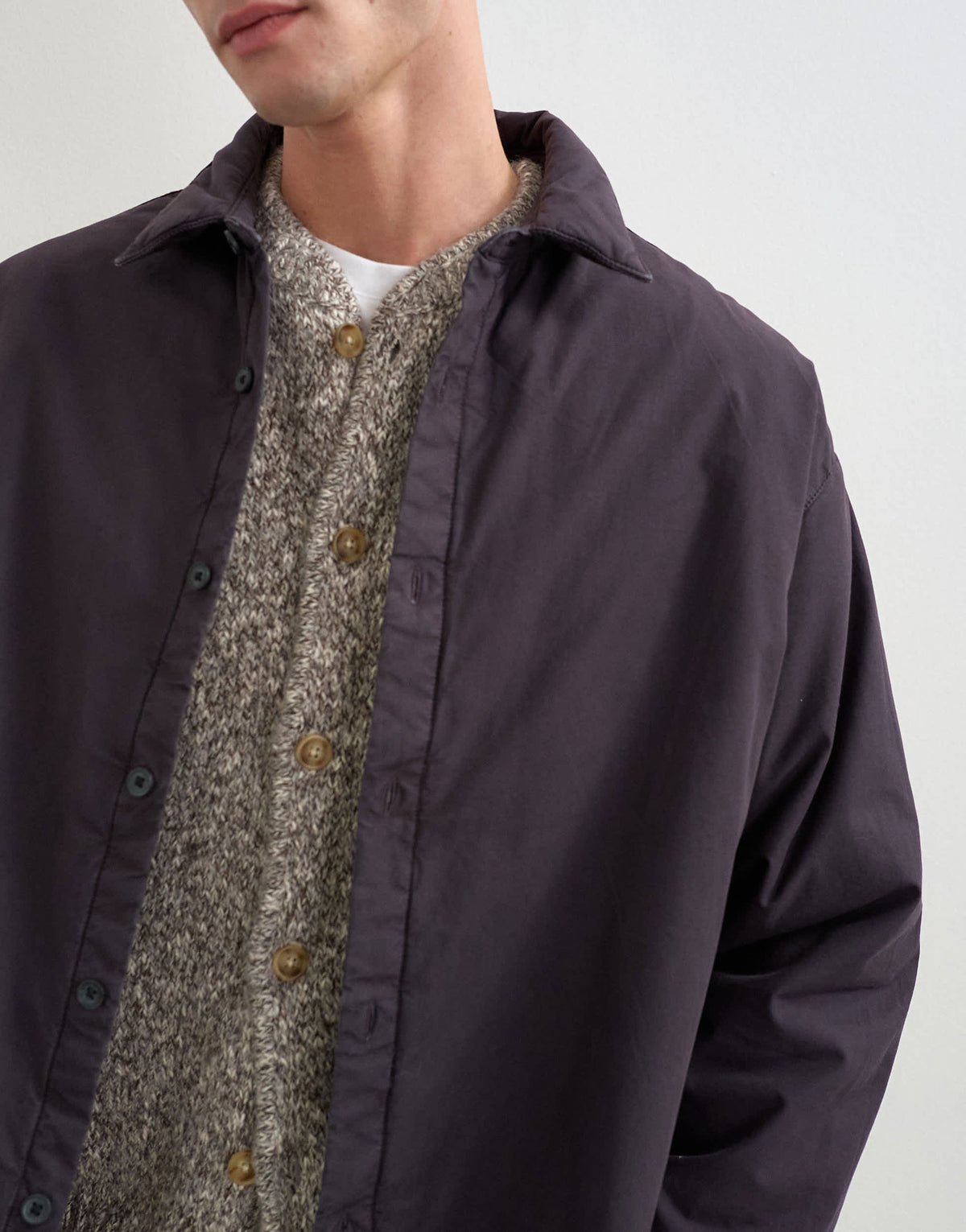 Topman oversized fit padded overshirt in ink navy