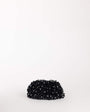 Topshop Jemma small beaded clutch bag in black and silver