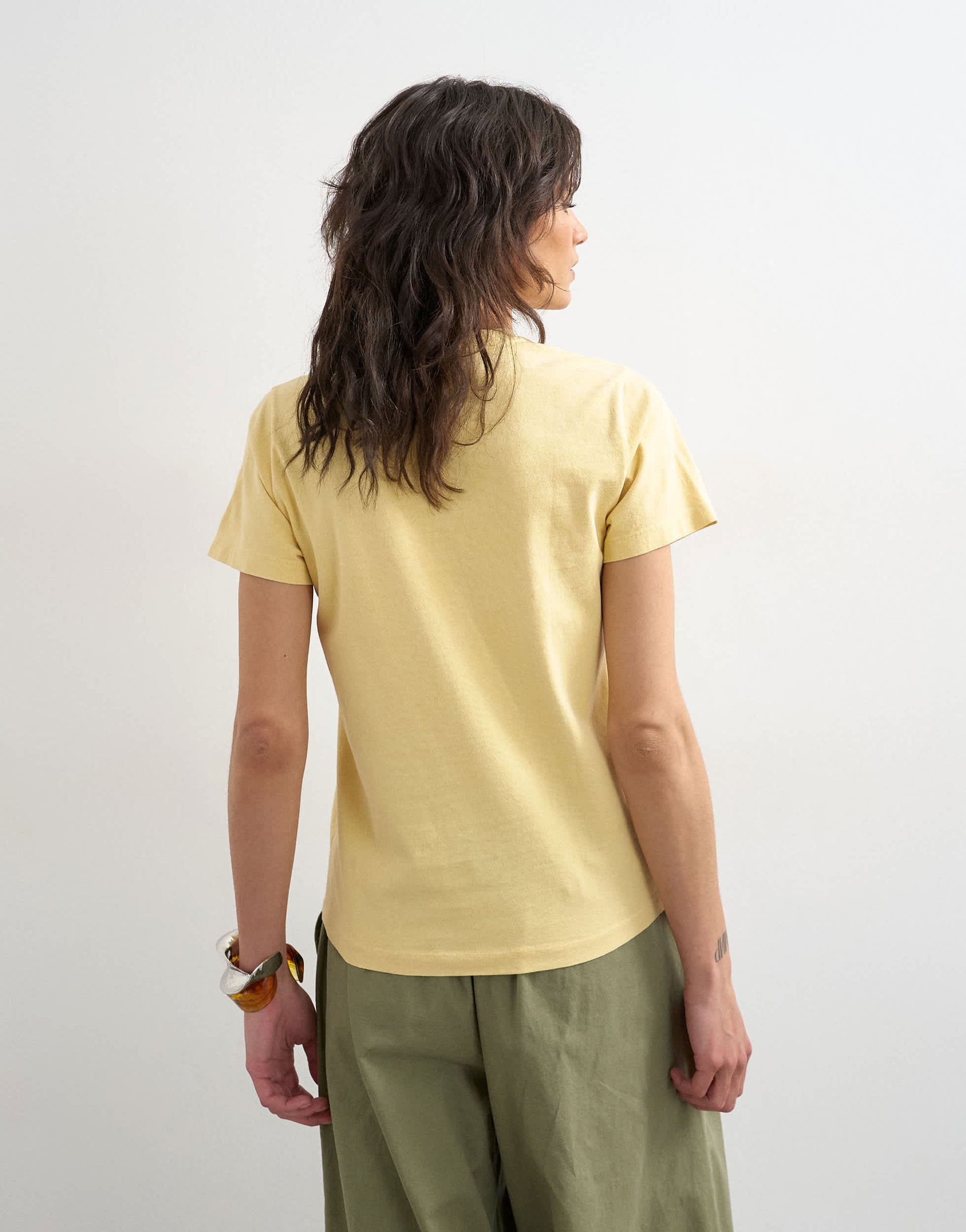 Topshop 'The Good Life' graphic classic tee in mustard
