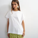 Topshop oversized circle tank tee in white