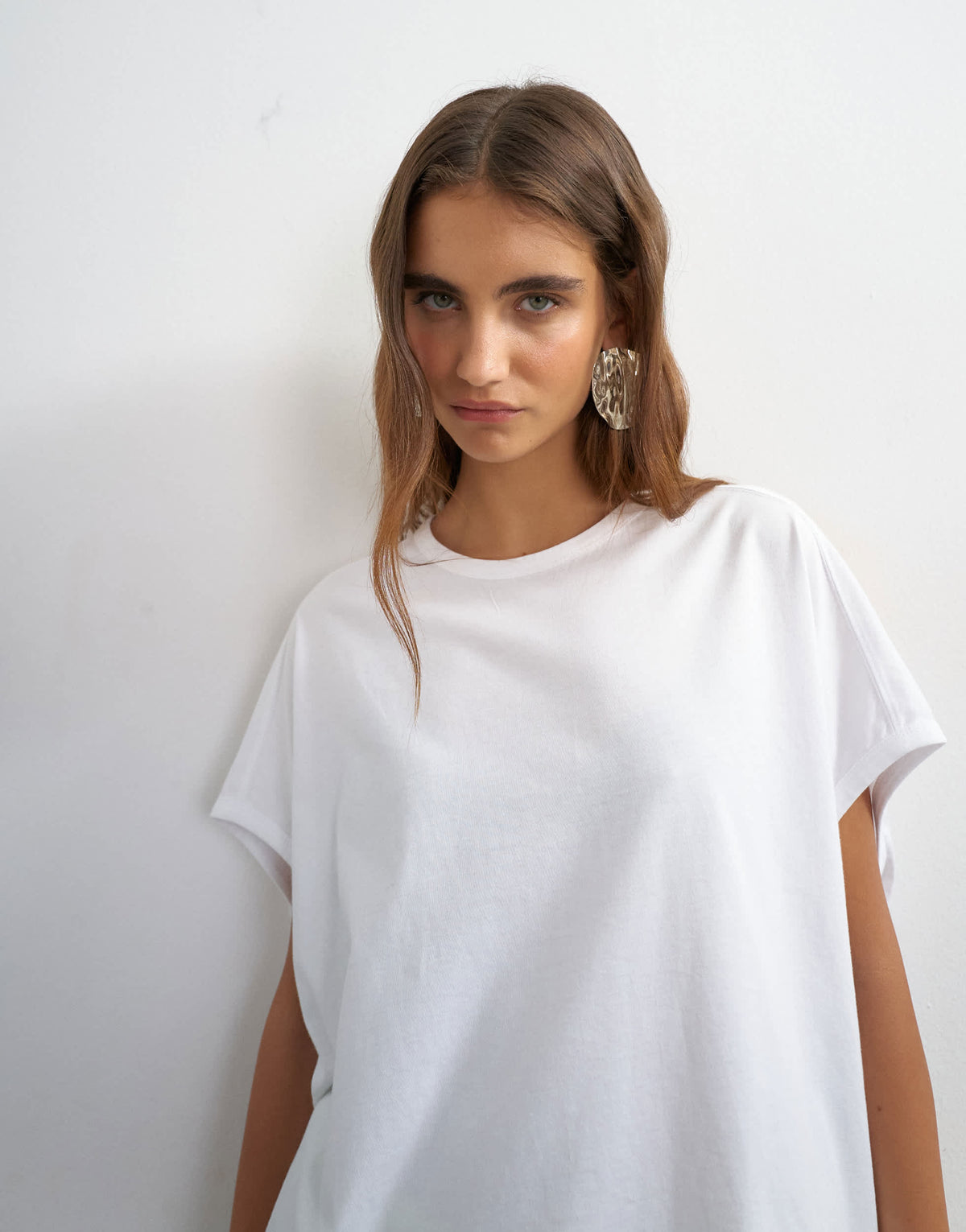 Topshop oversized circle tank tee in white