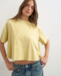 Topshop trapeze tee in yellow
