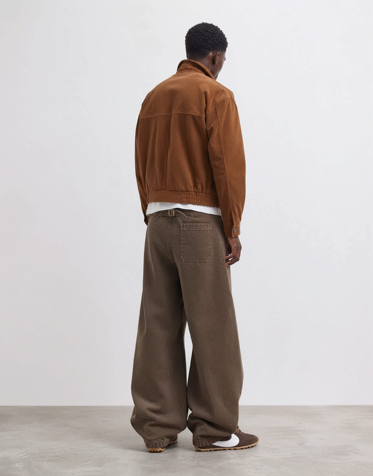Topman horseshoe barrel fit canvas trouser in khaki