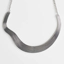 Topshop Miles statement choker necklace in silver