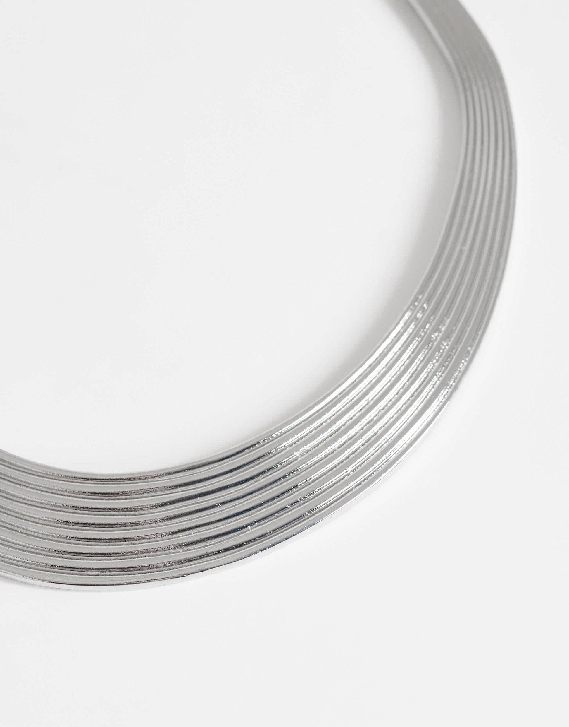 Topshop Miles statement choker necklace in silver