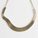 Topshop Miles statement choker necklace in gold