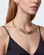 Topshop Miles statement choker necklace in gold