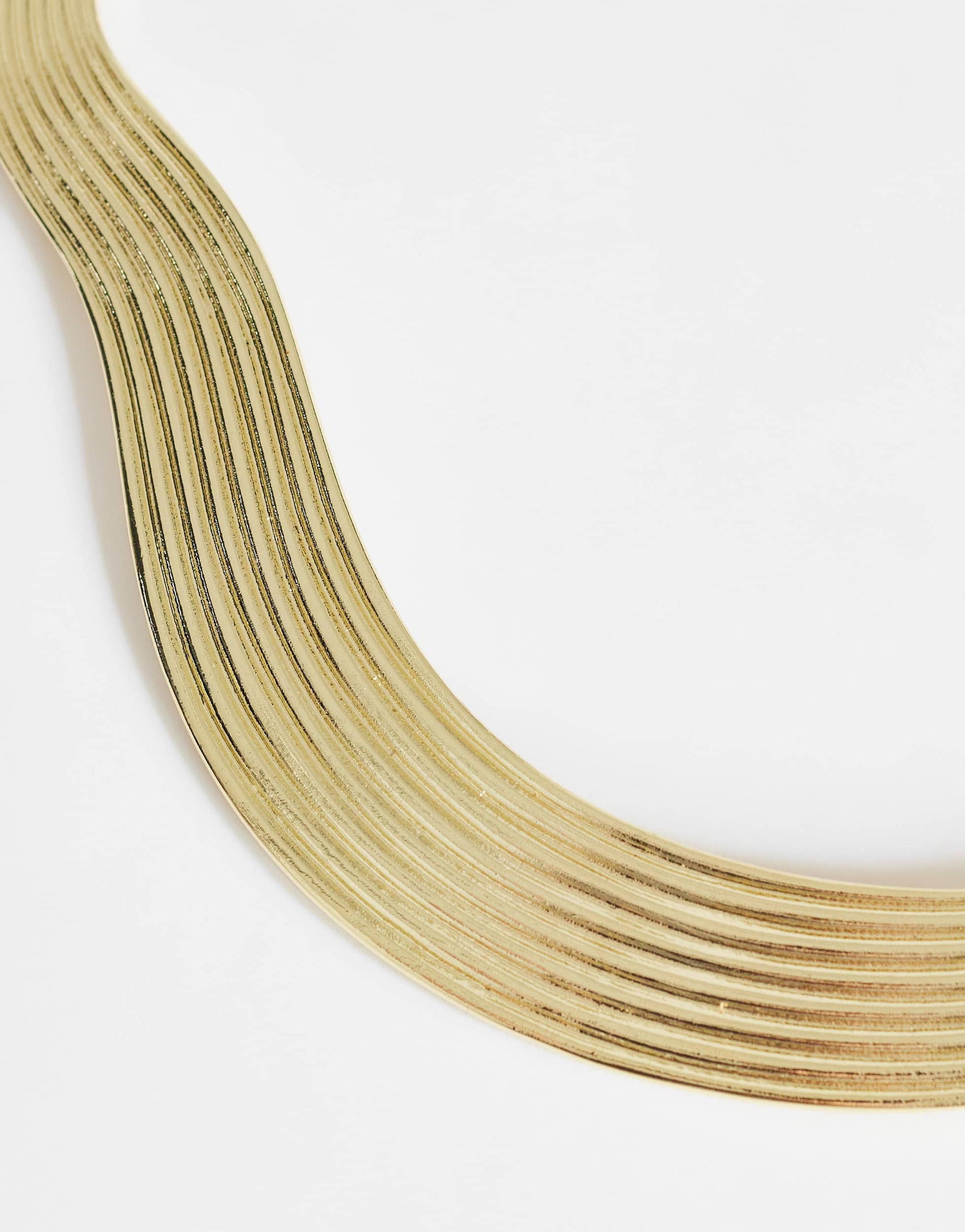 Topshop Miles statement choker necklace in gold