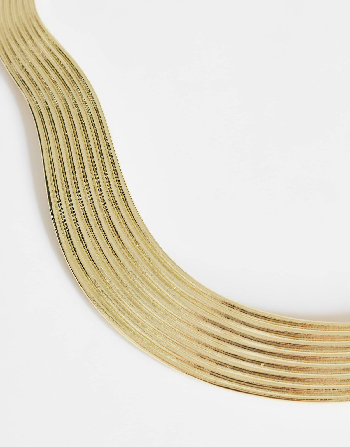 Topshop Miles statement choker necklace in gold