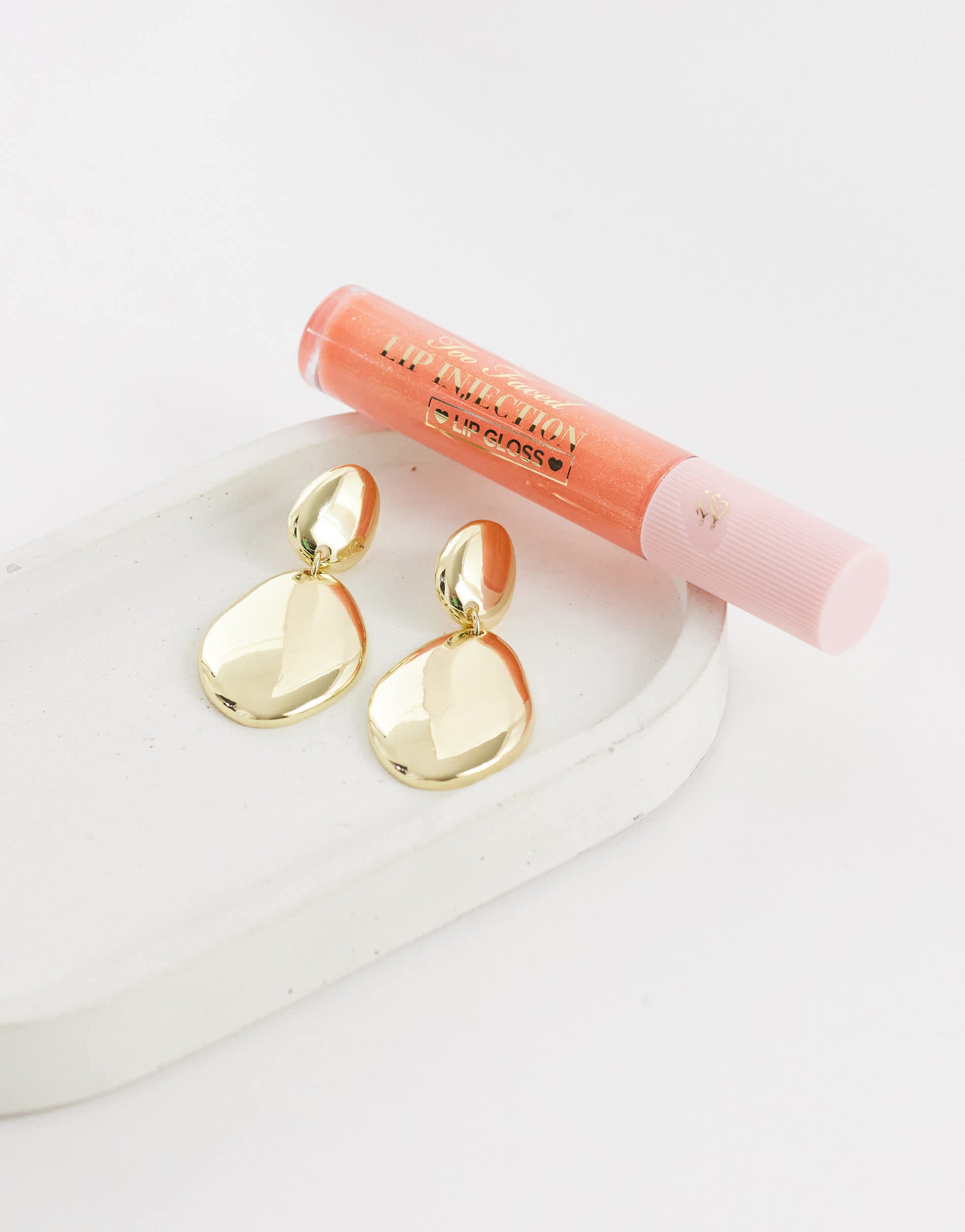 Topshop Damien drop earring in gold