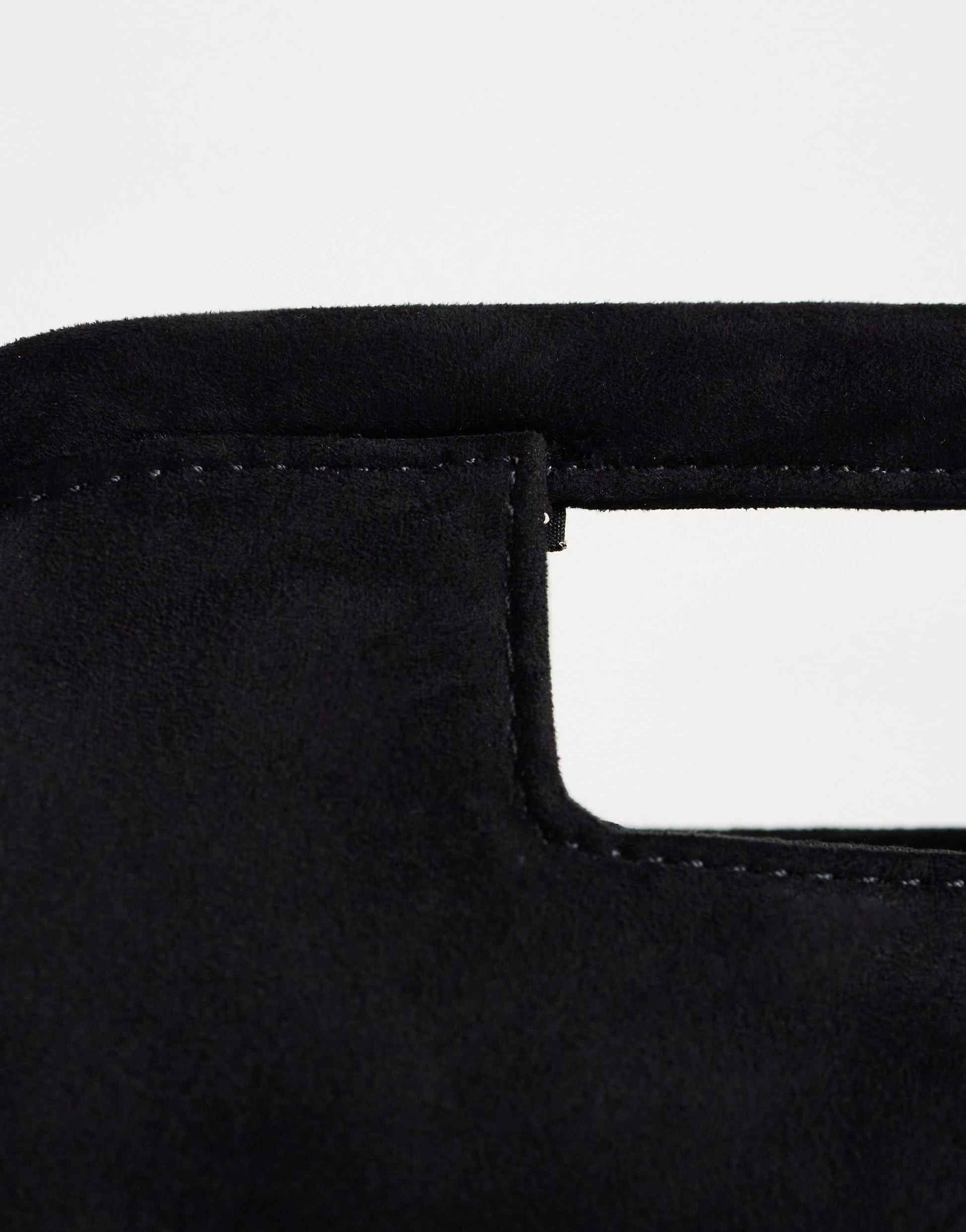 Topshop Gordan medium suedette clutch with handle in black