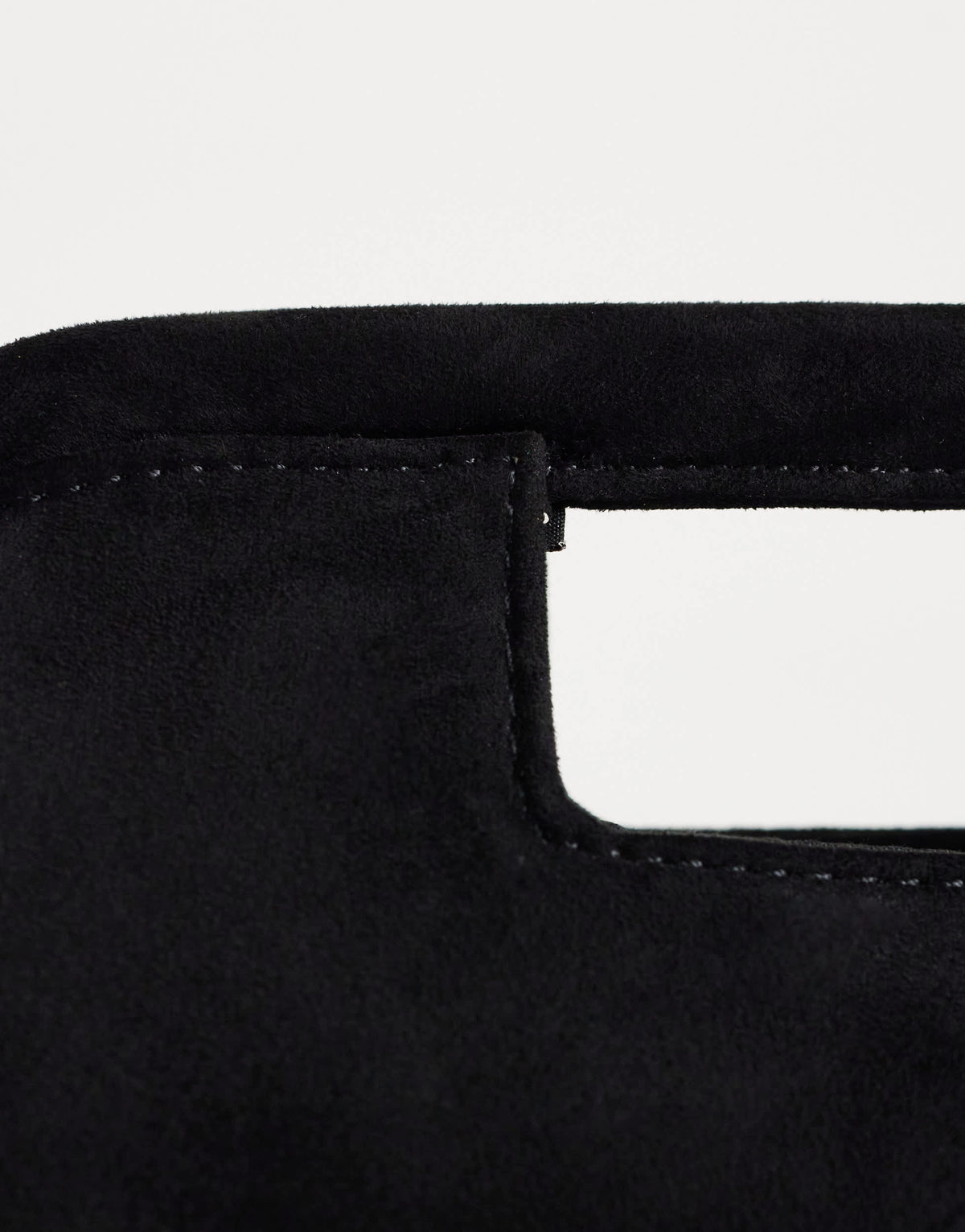 Topshop Gordan medium suedette clutch with handle in black