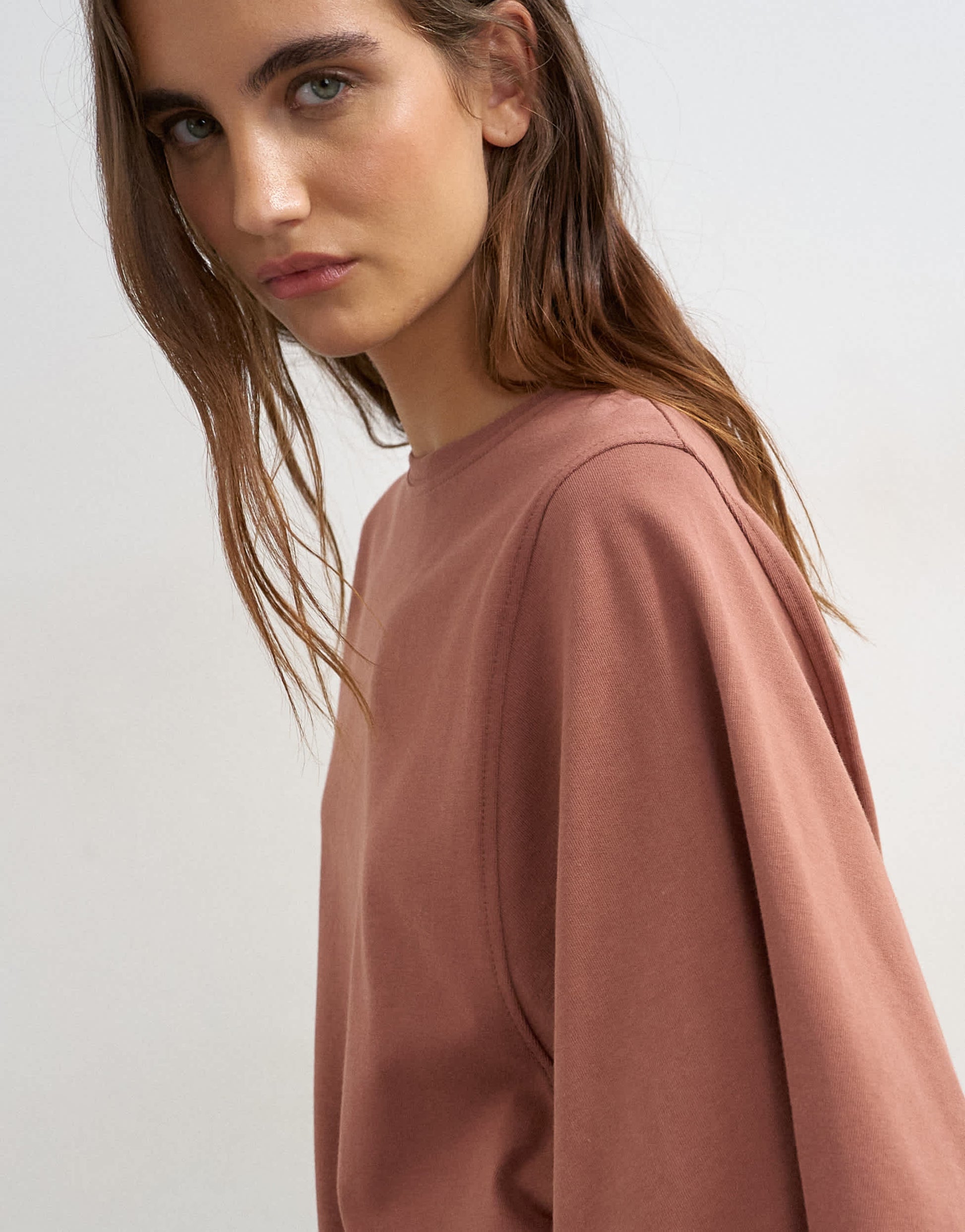 Topshop batwing t-shirt in pecan