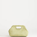 Topshop Gordan medium suedette clutch with handle in olive