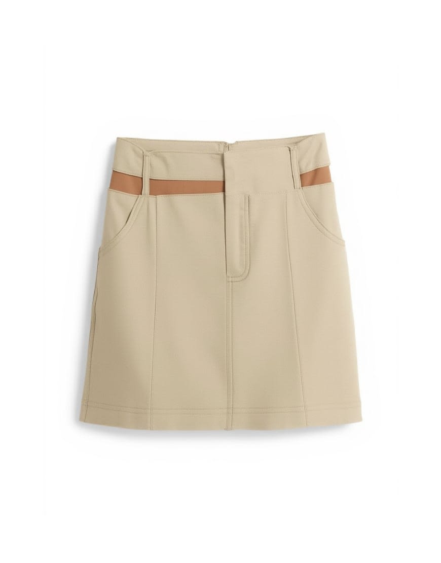 Topshop cut away micro mini skirt in stone