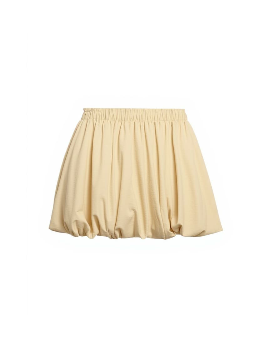 Topshop bubble hem mini skirt in stone