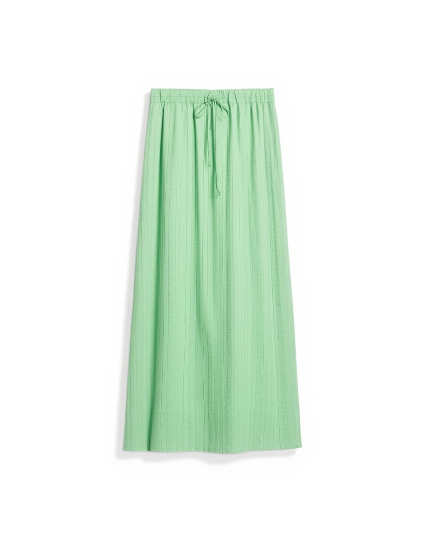 Topshop low slung full circle maxi skirt in green stripe