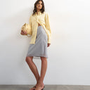 Topshop organza 90s length skirt in grey