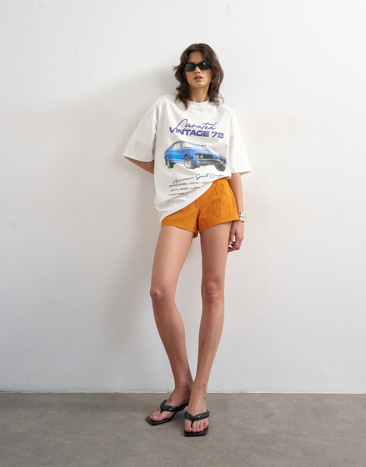 Topshop 'Car' graphic t-shirt in white