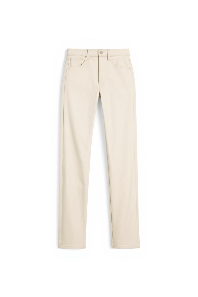 Topshop Ember low rise relaxed straight leg jean with lace up detail in oat
