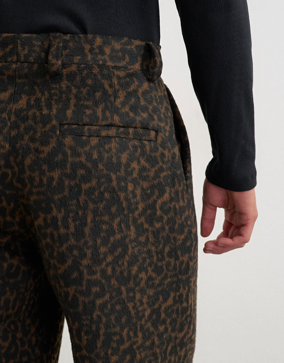 Topman wide leg leopard print trouser in brown