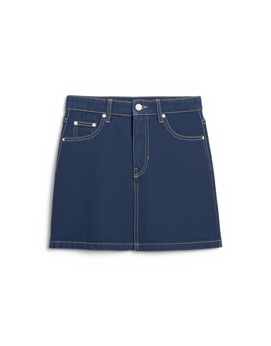 Topshop denim mini pelmet skirt in inidgo rinse