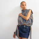 Topshop denim mini pelmet skirt in inidgo rinse