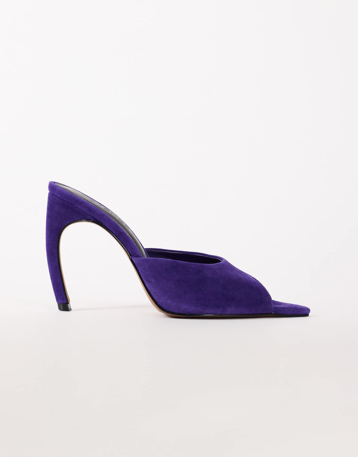 Topshop Artemis banana heel mule in purple