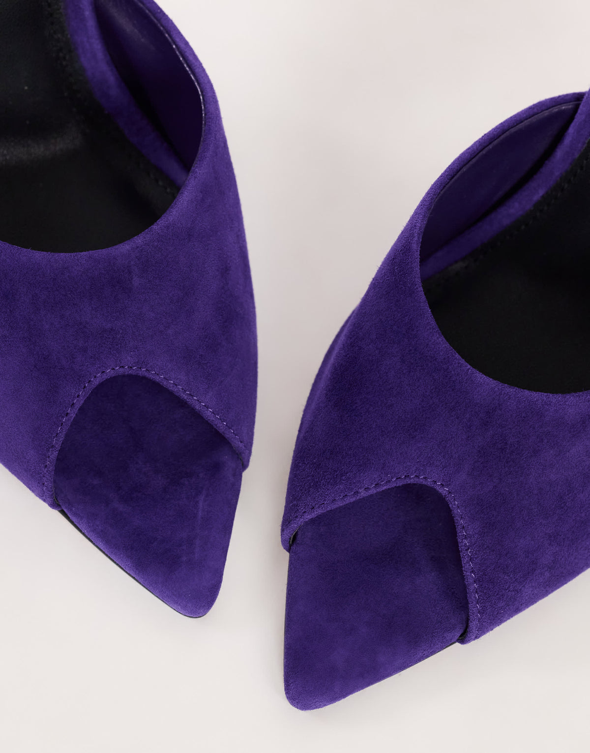Topshop Artemis banana heel mule in purple