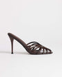 Topshop Azelia heeled sandal in dark chocolate
