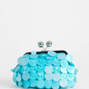 Topshop Maeve small embellished grab bag in turquoise