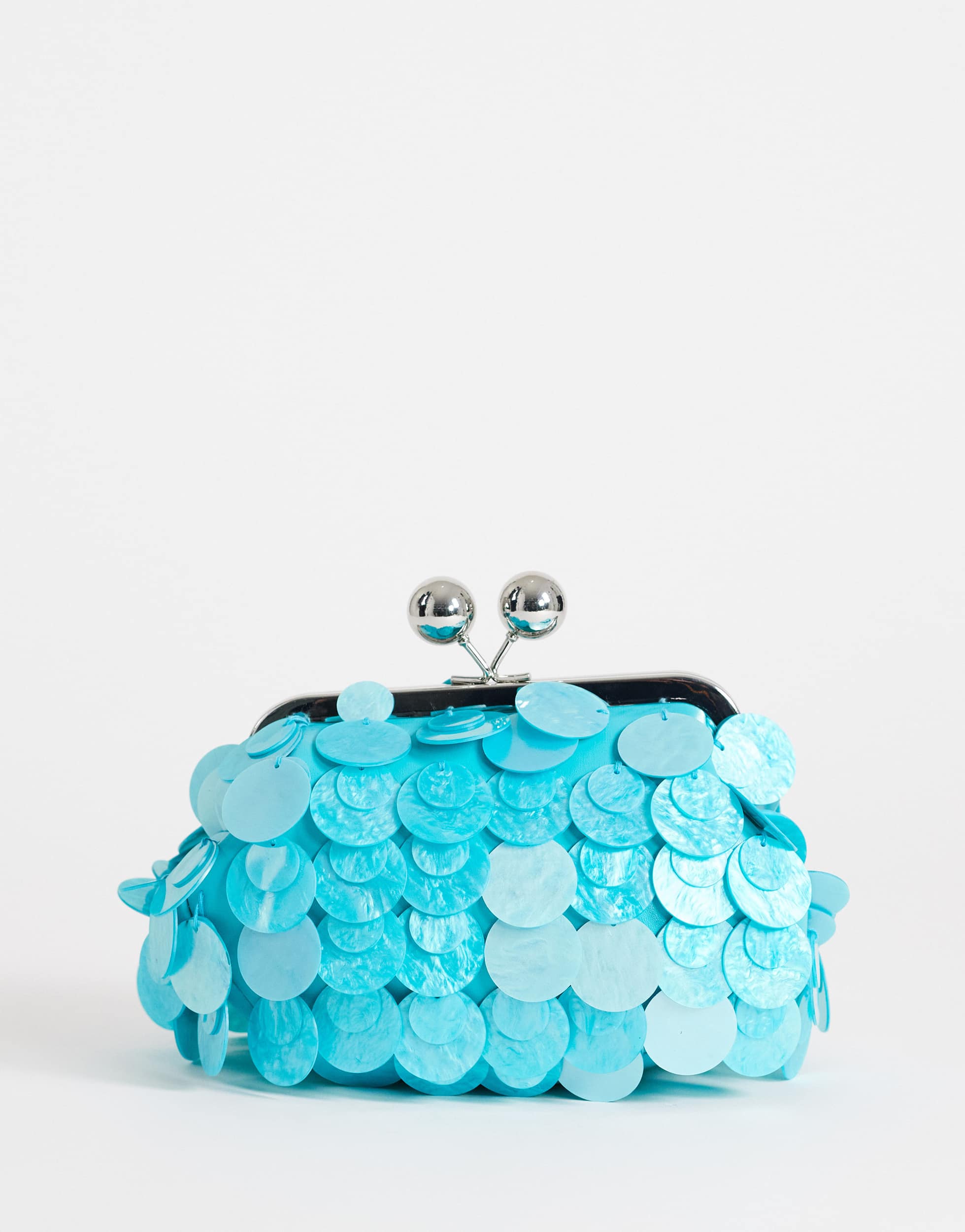Topshop Maeve small embellished grab bag in turquoise