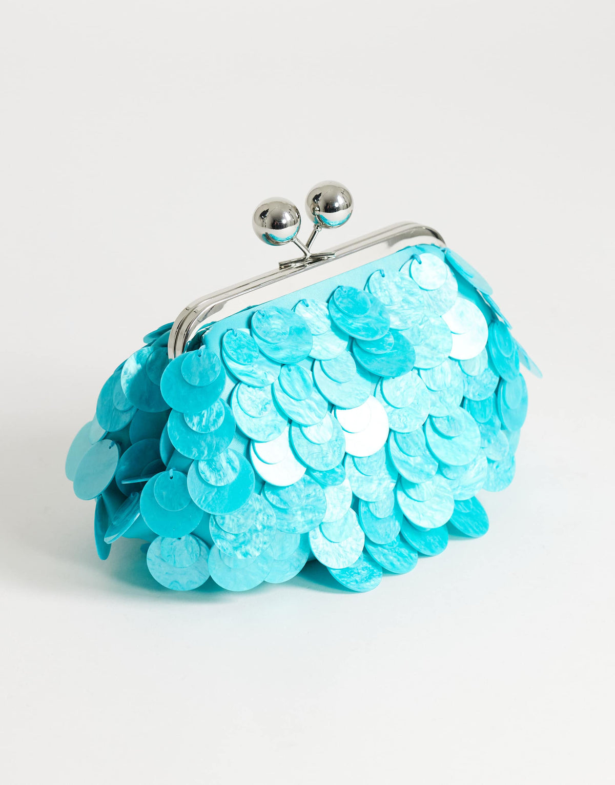 Topshop Maeve small embellished grab bag in turquoise